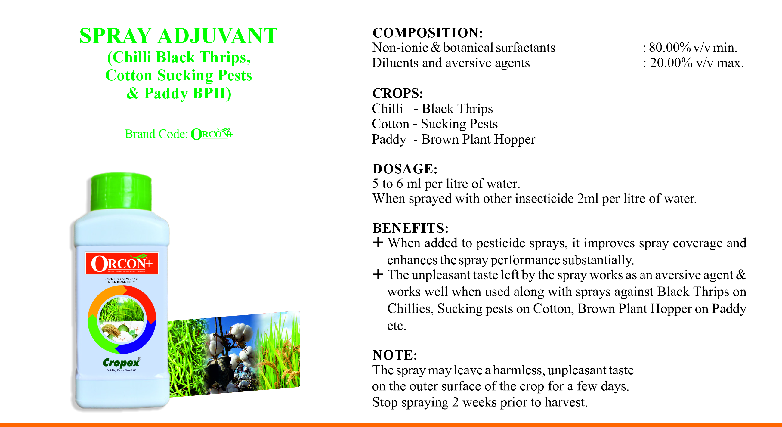 Specialty Adjuvants | Cropex - Best Organic Agri Product